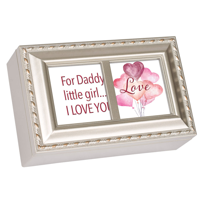 Daddy's Girl Champagne Silver Music Box Plays You Are My Sunshine