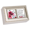 For My Wife Champagne Silver Music Box Plays Wonderful World