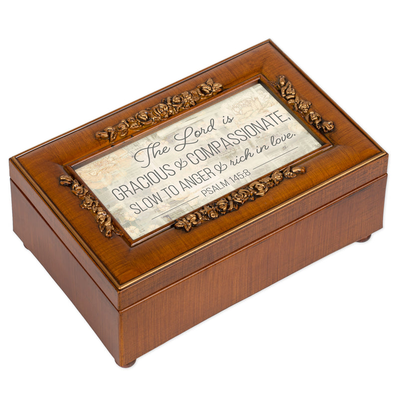Gracious and Compassionate Petite Rose Music Box Plays Amazing Grace