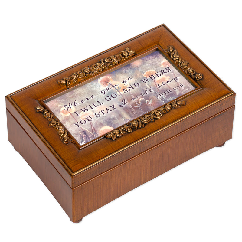 Where You Go I Will Go Petite Rose Music Box Plays Amazing Grace