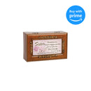 Cottage Garden Sister You Mean The World to Me Woodgrain Embossed Jewelry Music Box Plays Amazing Grace
