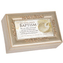 On Your Child's Baptism Petite Rose Music Box Plays Amazing Grace