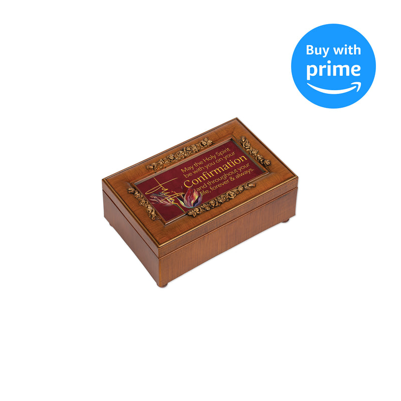 Confirmation Spirit Petite Rose Music Box Plays How Great Thou Art