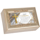 First Communion Petite Rose Music Box Plays How Great Thou Art