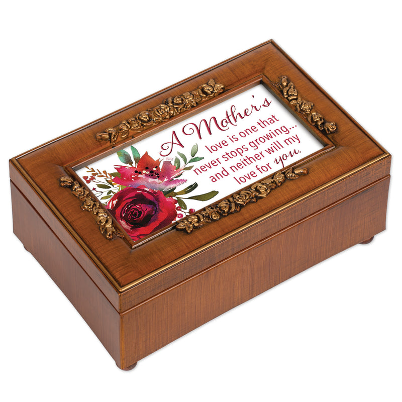 A Mother's Love Petite Rose Music Box Plays Wind Beneath My Wings