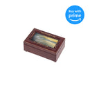 Cottage Garden Serenity Prayer Ocean Waves Rosewood Finish Jewelry Music Box Plays Canon in D