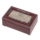 Cottage Garden Special Mom Burlap Design Rose Wood Finish Jewelry Music Box Plays You are My Sunshine