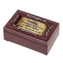 Cottage Garden Family Branches Rosewood Finish Jewelry Music Box Plays You are My Sunshine