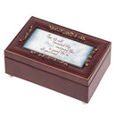 Cottage Garden Angels Guard You Rose Wood Finish Jewelry Music Box Plays Canon in D