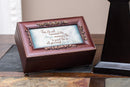 Cottage Garden Angels Guard You Rose Wood Finish Jewelry Music Box Plays Canon in D