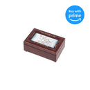 Cottage Garden Angels Guard You Rose Wood Finish Jewelry Music Box Plays Canon in D