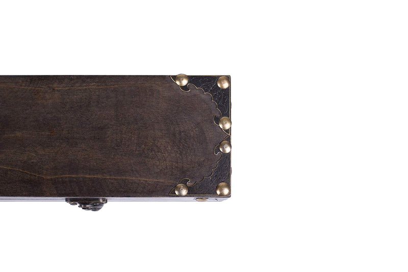 Handcrafted Wood Magic Wand Box, 18 inch, Weathered Grey