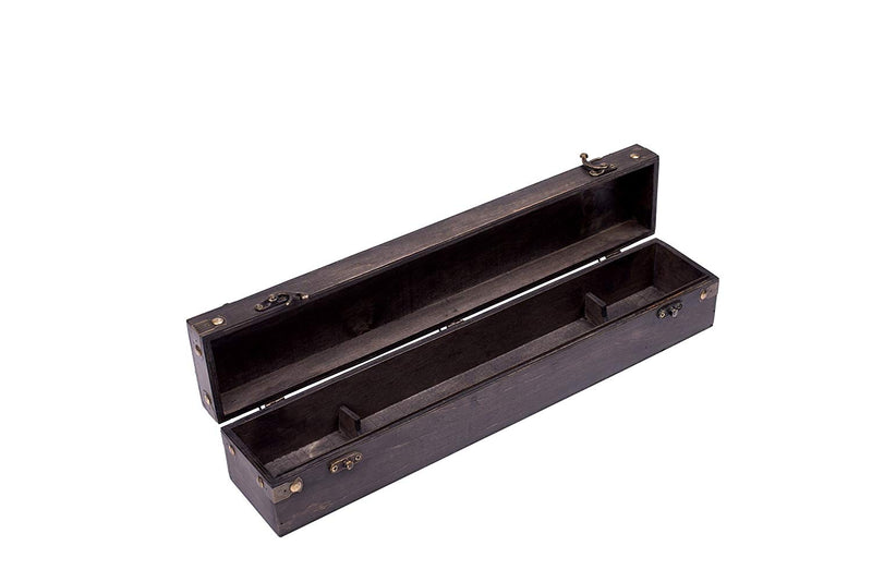 Handcrafted Wood Magic Wand Box, 18 inch, Weathered Grey