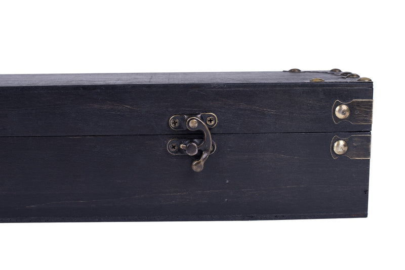 Handcrafted Wood Magic Wand Box, 18 inch, Midnight Black