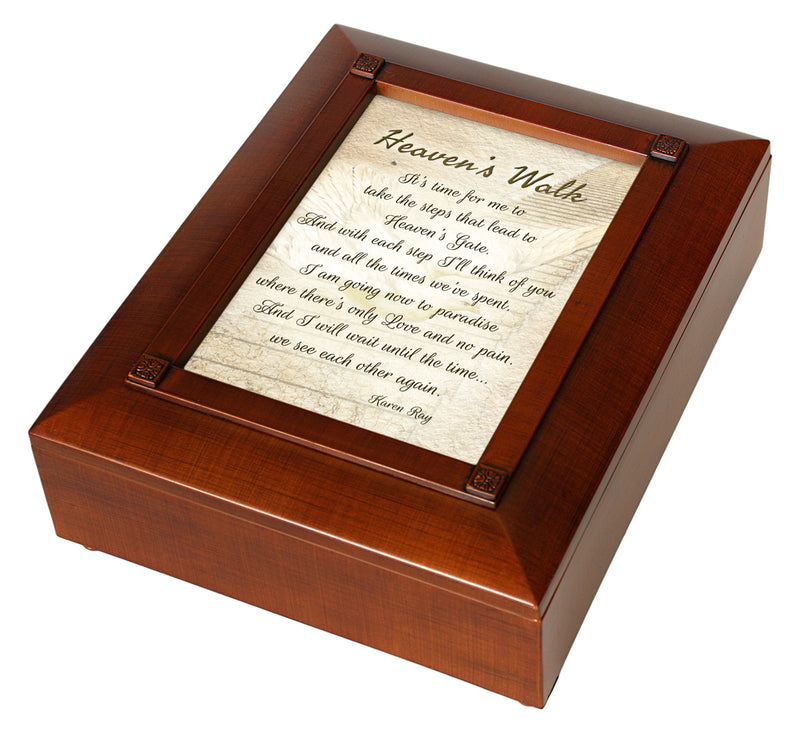 Heaven's Walk Bereavement In Memory Woodgrain Keepsake Box