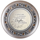 Friend Daughter Silver Round Jeweled Music Box Plays Wonderful World