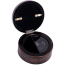 Mom Love You Amber Round Jeweled Music Box Plays Wind Beneath My Wings