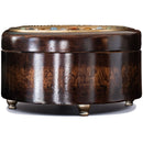 Mom Love You Amber Round Jeweled Music Box Plays Wind Beneath My Wings