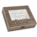 Metal Applique Friend Music Box Plays That's What Friends Are For