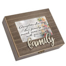 Daughter-in-Law Metal Applique Family Music Box Plays Wonderful World