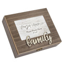 Metal Applique Family Music Box Plays You Are My Sunshine