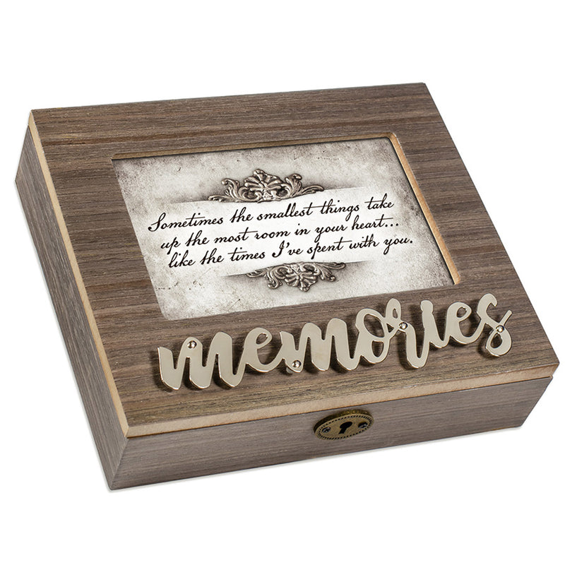 Spending Time Metal Applique Memories Music Box Plays Edelweiss
