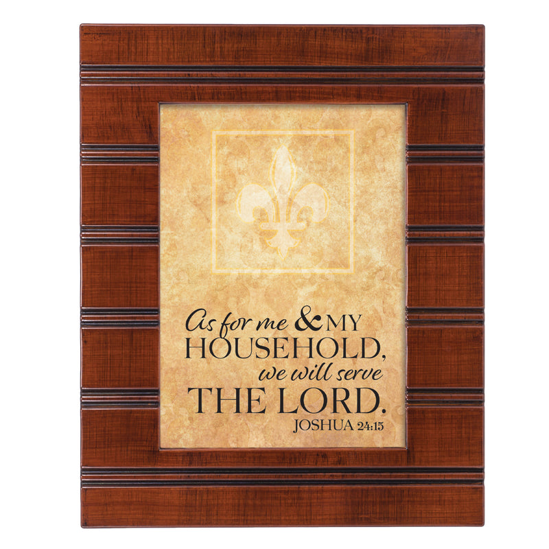 Household Woodgrain Beaded 8 x 10 Framed Art Plaque - Holds 5x7 Photo