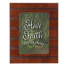 Faith Woodgrain Beaded 8 x 10 Framed Art Plaque - Holds 5x7 Photo