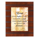 Welcome Woodgrain Beaded 8 x 10 Framed Art Plaque - Holds 5x7 Photo