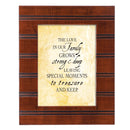 Family Woodgrain Beaded 8 x 10 Framed Art Plaque - Holds 5x7 Photo