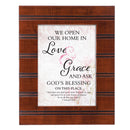 Love Grace Woodgrain Beaded 8 x 10 Framed Art Plaque - Holds 5x7 Photo