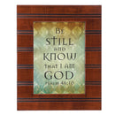 Be Still Woodgrain Beaded 8 x 10 Framed Art Plaque - Holds 5x7 Photo