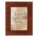 Love Woodgrain Beaded 8 x 10 Framed Art Plaque - Holds 5x7 Photo