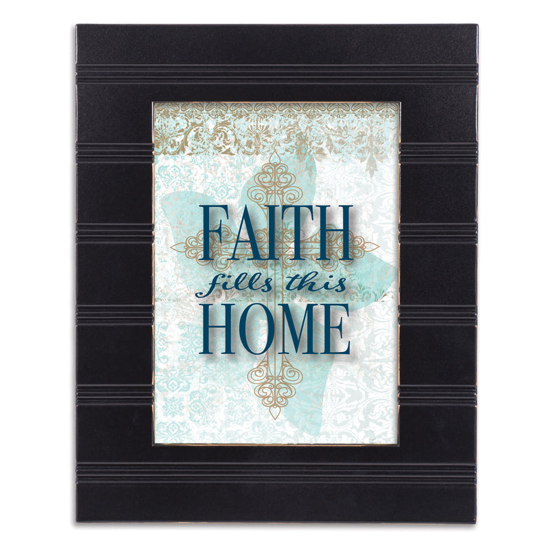 Faith Home Black Beaded 8 x 10 Framed Art Plaque - Holds 5x7 Photo