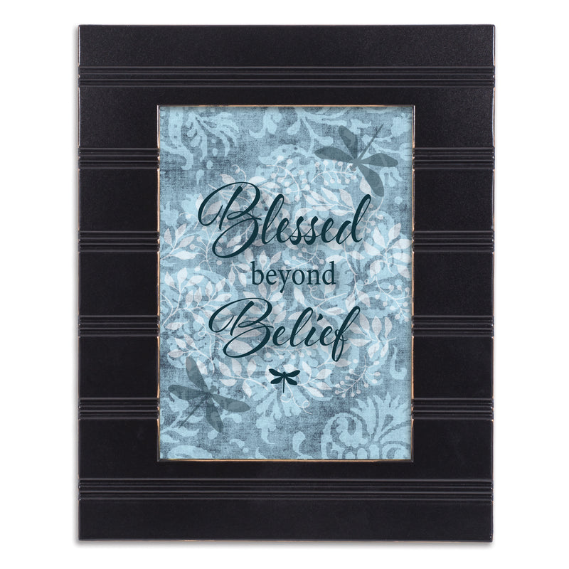 Blessed Black Beaded 8 x 10 Framed Art Plaque - Holds 5x7 Photo