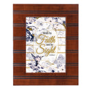 Faith Woodgrain Beaded 8 x 10 Framed Art Plaque - Holds 5x7 Photo