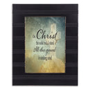 Solid Rock Black Beaded 8 x 10 Framed Art Plaque - Holds 5x7 Photo