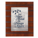 Set Mind Woodgrain Beaded 8 x 10 Framed Art Plaque - Holds 5x7 Photo