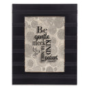 Be Gentle Black Beaded 8 x 10 Framed Art Plaque - Holds 5x7 Photo