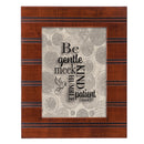 Be Gentle Woodgrain Beaded 8 x 10 Framed Art Plaque - Holds 5x7 Photo