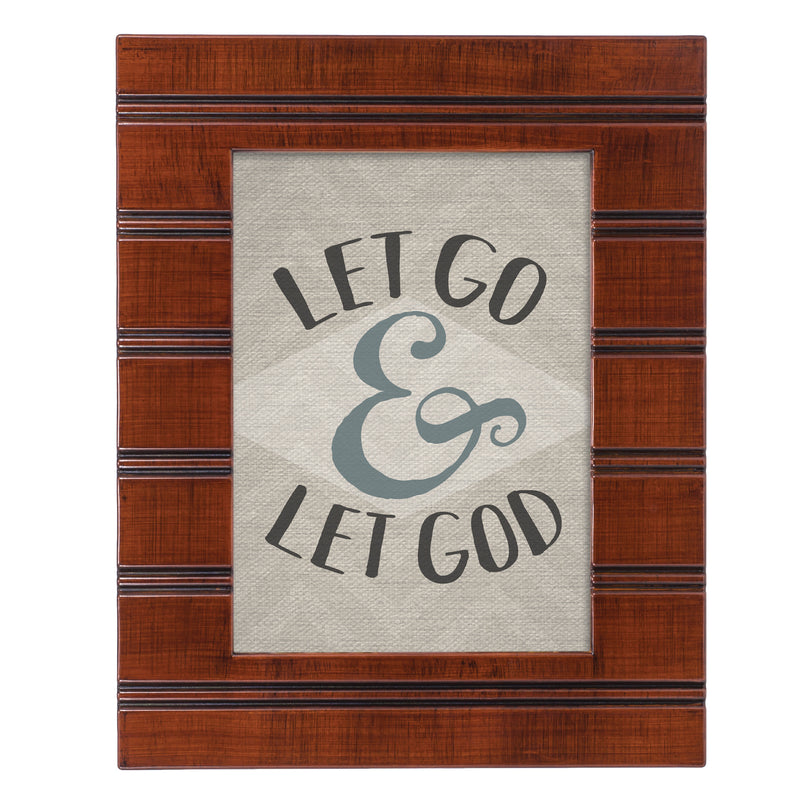 Let Go And Let God  8 X 10 Wood Framed Wall Or Tabletop Art - Holds 5x7 Photo