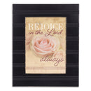 Rejoice In The Lord Black 8 X 10 Wood Framed Wall Or Tabletop Art - Holds 5x7 Photo