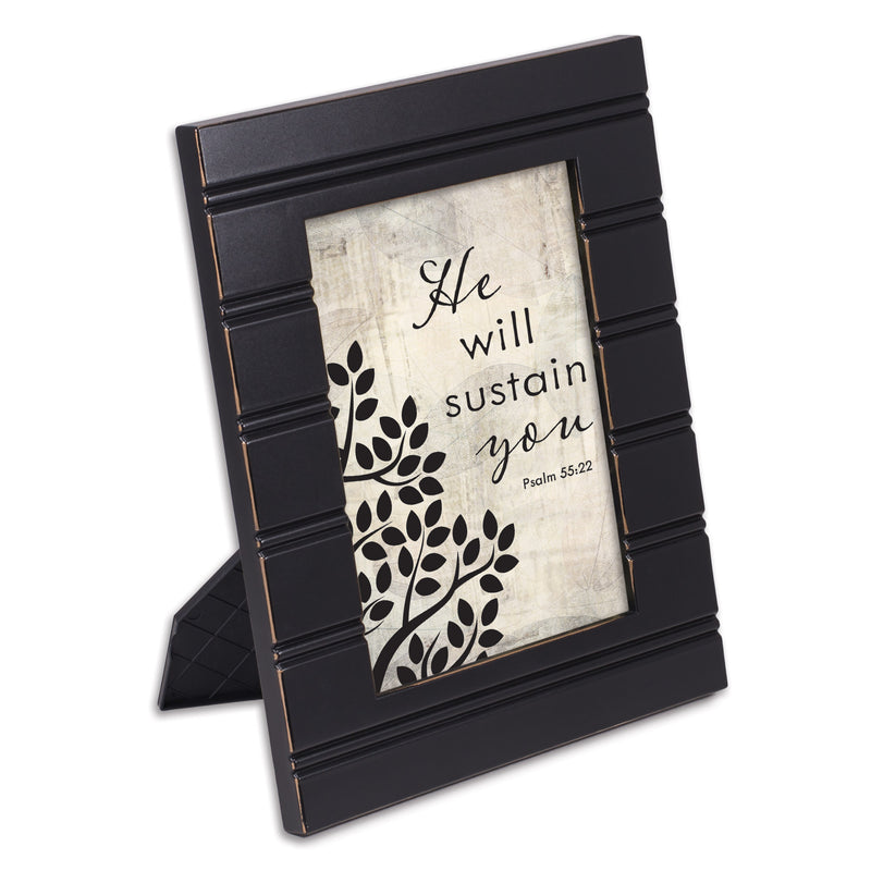 Will Sustain You Black 8x10 Inch  Framed Wall Or Tabletop Art - Holds 5x7 Photo