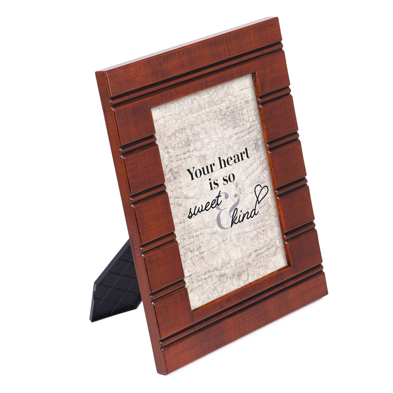 Sweet and Kind Woodgrain 8x10 Inch  Framed Wall Or Tabletop Art - Holds 5x7 Photo