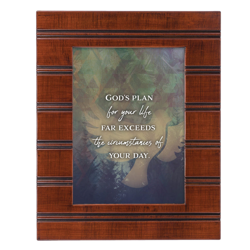 Plan For Life Woodgrain 8x10 Inch  Framed Wall Or Tabletop Art - Holds 5x7 Photo