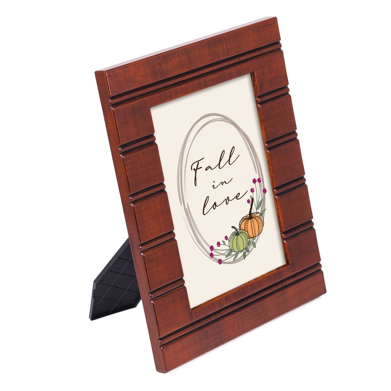 Fall In Love Woodgrain 8x10 Inch  Framed Wall Or Tabletop Art - Holds 5x7 Photo