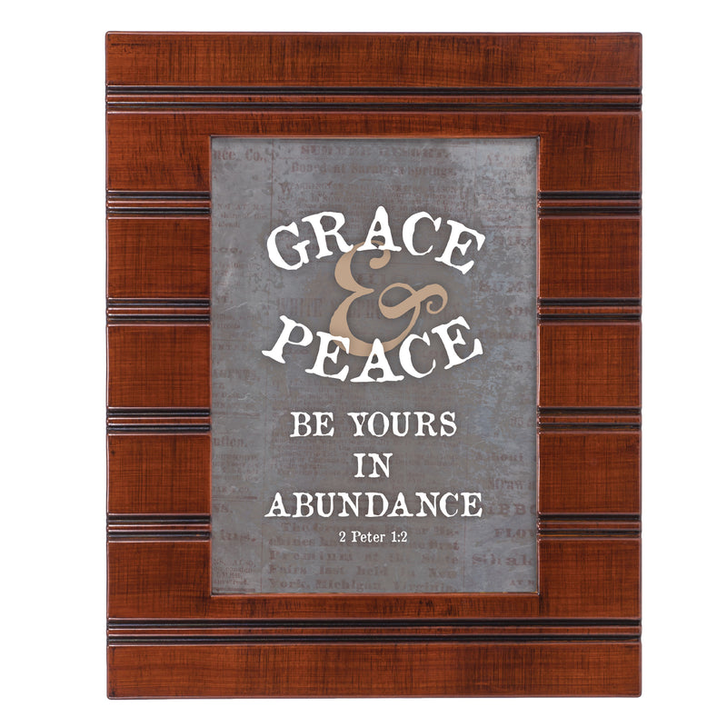 Grace And Peace  8 X 10 Wood Framed Wall Or Tabletop Art - Holds 5x7 Photo