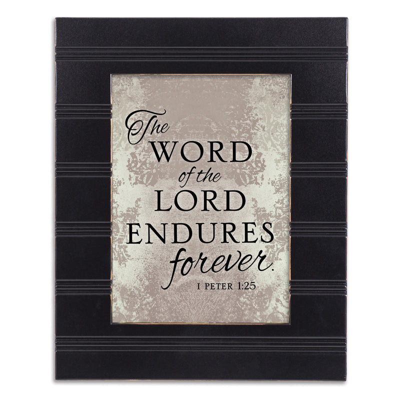 Word Of the Lord Black 8 X 10 Wood Framed Wall Or Tabletop Art - Holds 5x7 Photo