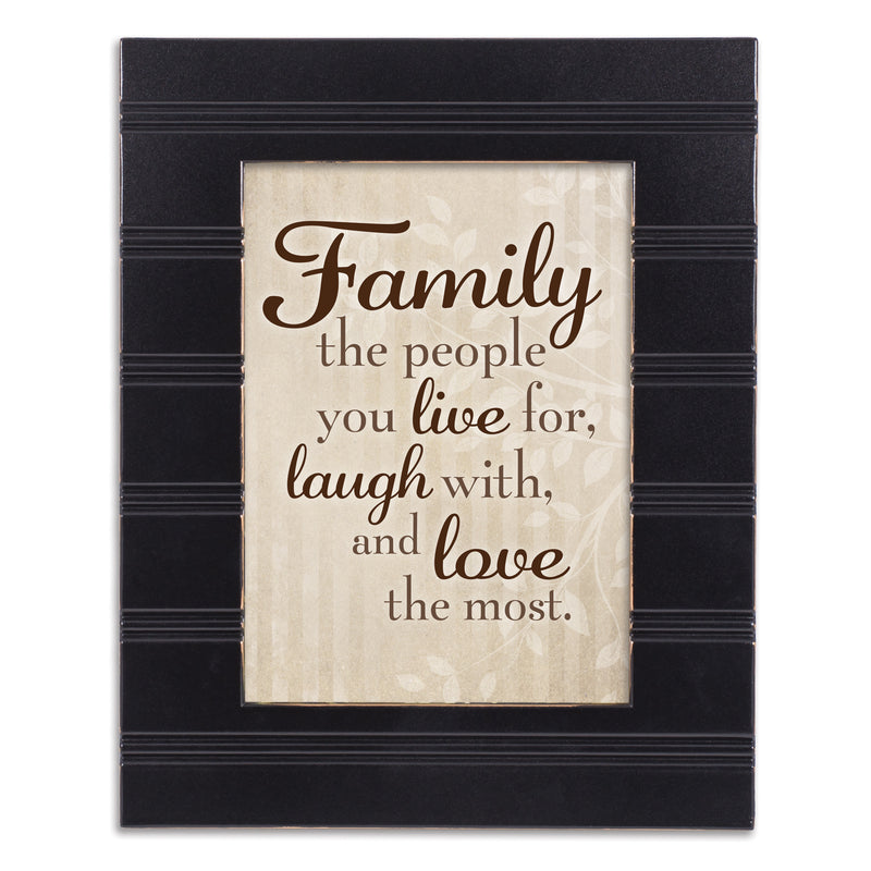 Family Live For Black 8 X 10 Wood Framed Wall Or Tabletop Art - Holds 5x7 Photo