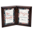 Hinged frame slightly folded